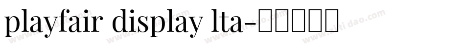 playfair display lta字体转换